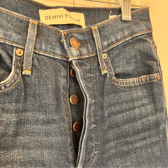 DENIM FORUM Marianne Flare Dark Blue Jeans Size 23 NWOT - Picture 10 of 17